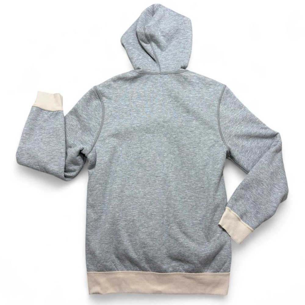 Reversible Sherpa Zip-Up Hoodie Club Room Light Gray Cream Y2K Casual Lounge M - Picture 6 of 8
